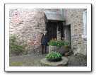 Pam at museum garden, Totnes