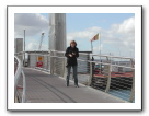 Pam on harbour bridge
